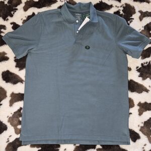L.L. Bean Premium Double L Polo Men’s Tall Large NWT Teal Cotton Classic Fit